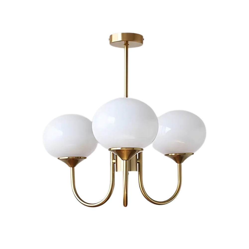 Vintage Bauhaus Glasblasen Kronleuchter
