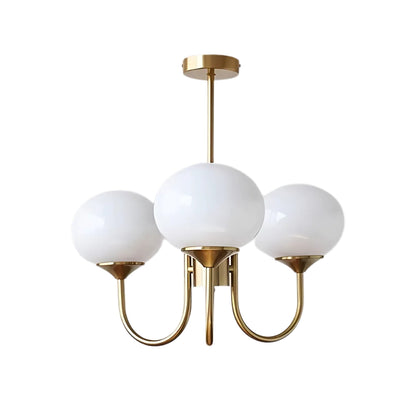 Vintage Bauhaus Glasblasen Kronleuchter