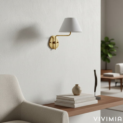 Kulo Modern Decorative Wall Light with Fabric Shade Versatile Lighting for Bedroom Entryway or Study