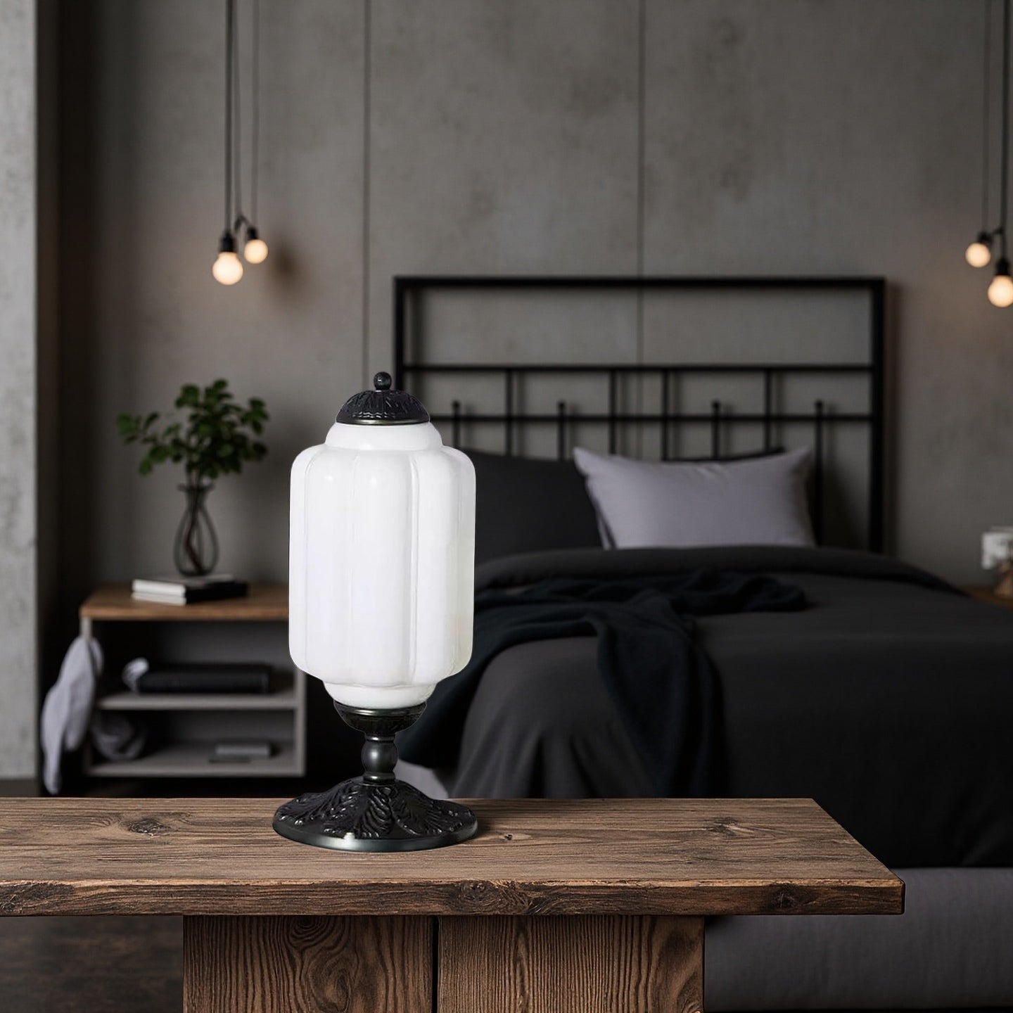 Eloise Tischlampe - Vintage Design Glas Tischlampe