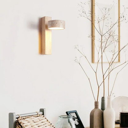 Nordic Travertine Rotatable Wall Lamp