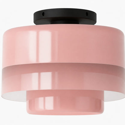 Veleora Bauhaus Three-Tier Colorful Round Macaron Ceiling Lamp - Modern Metal Design for Living Rooms