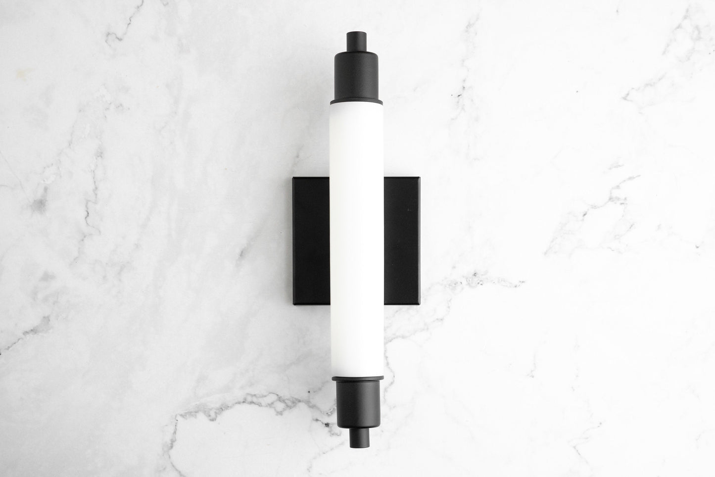 Ornato Luxe Modern Vanity Sconce - Art Deco Wall Light with Cylinder Shade