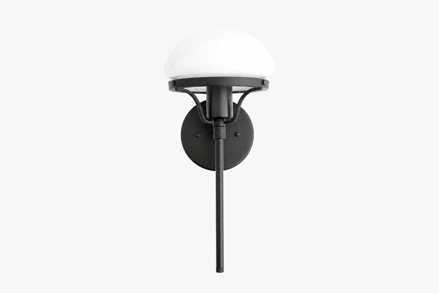 Ornato Luxe Moderne Art Deco Wandleuchte - Opalglas Kugelleuchte - Messing oder Schwarz