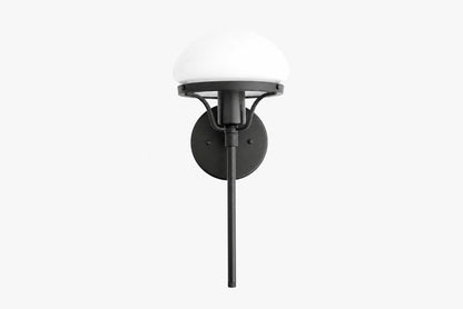 Ornato Luxe Moderne Art Deco Wandleuchte - Opalglas Kugelleuchte - Messing oder Schwarz