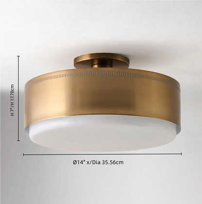 Bolvira Sleek Metal Flush Mount - Contemporary Design - Modern Ceiling Light for Bedroom
