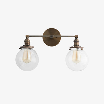 Lumio Globe Glass Globe Vanity Light - Modern Two Light Bathroom Sconce