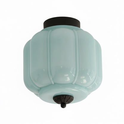 Vintage Eloise Milk Glass Flush Mount Ceiling Light - Vintage Charm Soft Glow