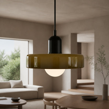 Glasora Modern Glass Suspension Light – Minimalist Nordic Pendant Lamp for Kitchen and Hallway N32