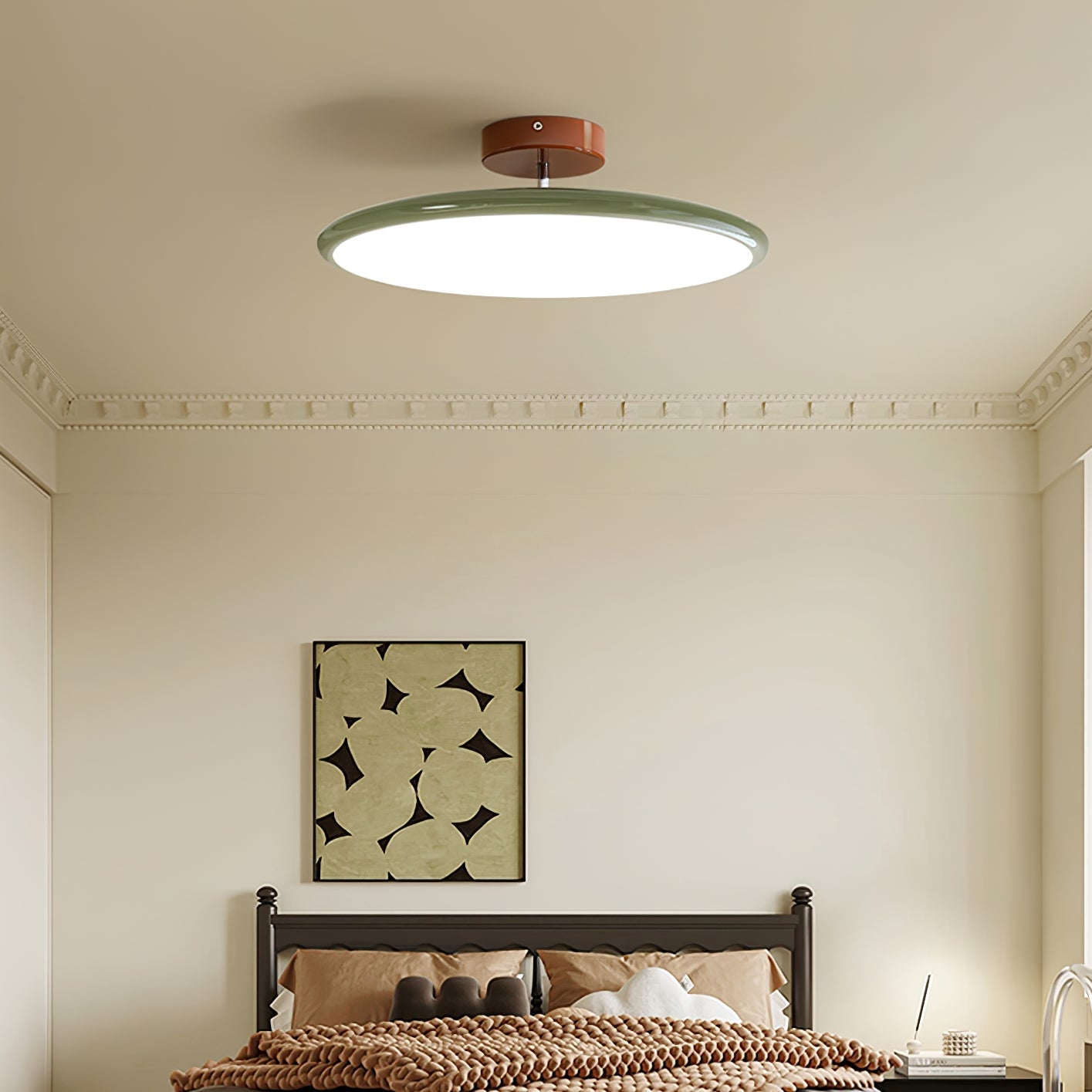 Anpassbare Deckenleuchte mit warmem Licht, Metall-Acryl-Finish