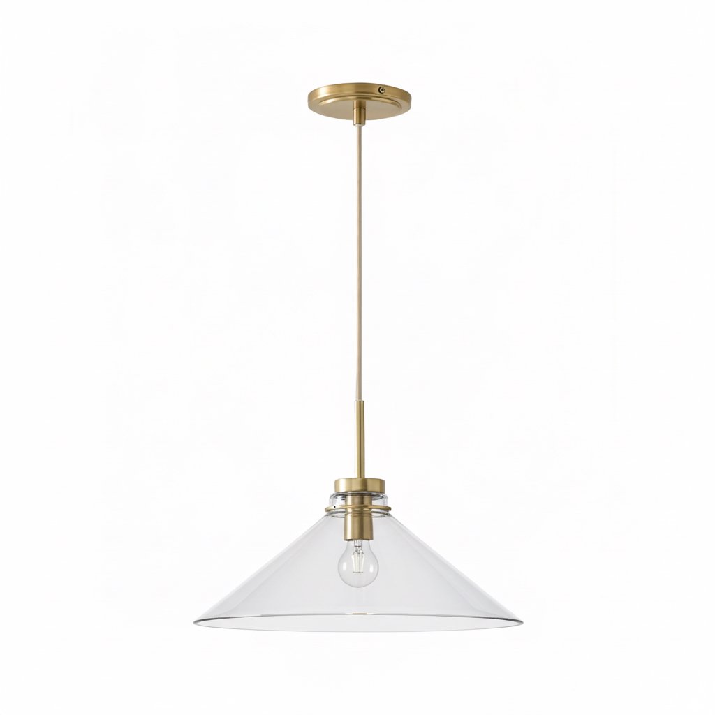 Aurenza Modern Farmhouse Pendant Light - Adjustable Shade for Warm Ambiance
