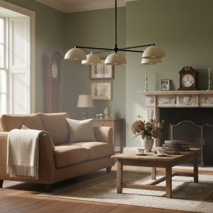 Metio Dome-Design Ceiling Chandelier - Elegant Lighting for Dining & Living Rooms