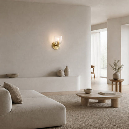 Vega Glas-Wandleuchte im minimalistischen Stil mit Kugelform, sanftes, diffuses Licht, erhältlich als Ein- oder Zweiflammenleuchte