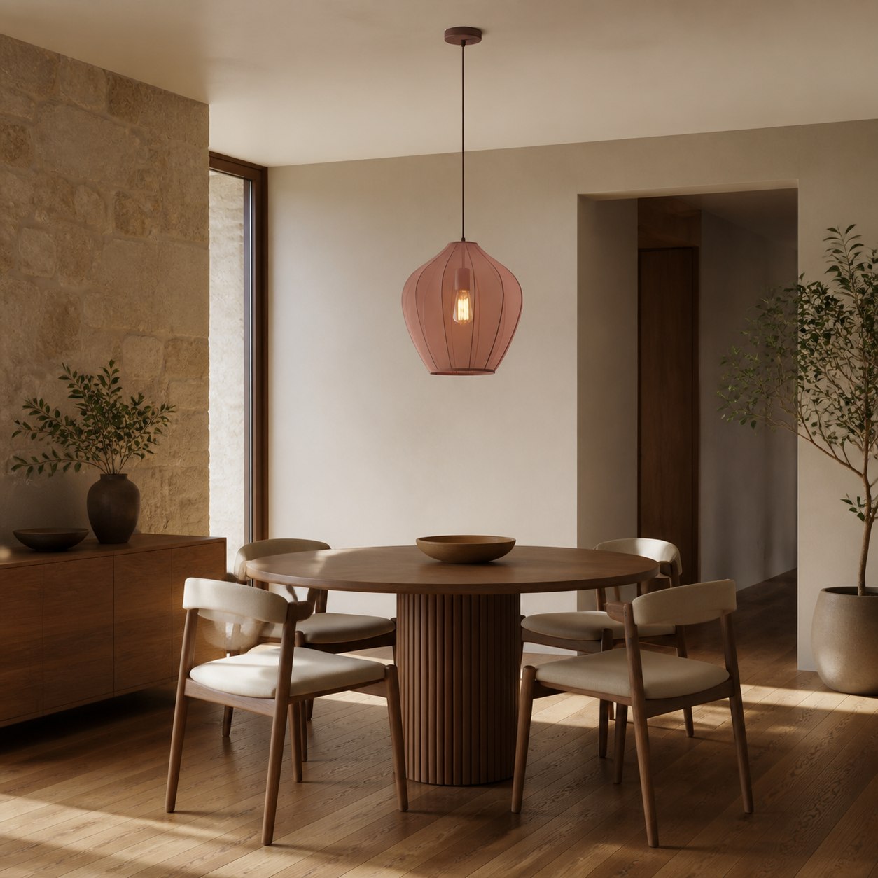 Lumifil Modern Mesh Pendant Light - Hanging Fabric Lghts are Suitable for Dining Rooms or Kitchen Islands