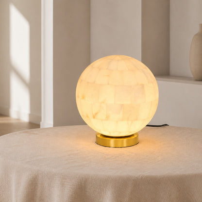 Alabaster Ball Table Lamp
