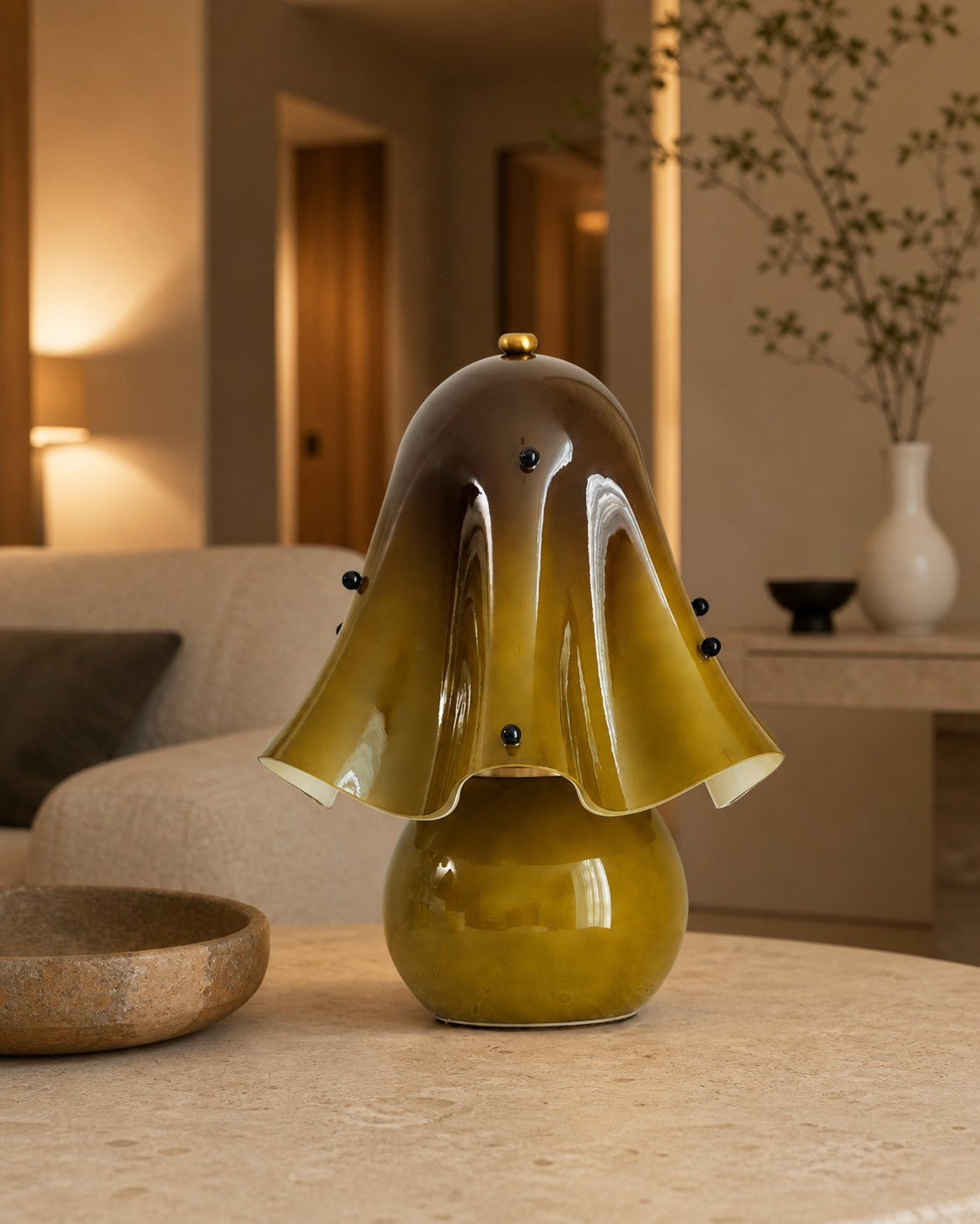 Bellina Decorative Table Lamp - Sculptural Bell Flower Shape