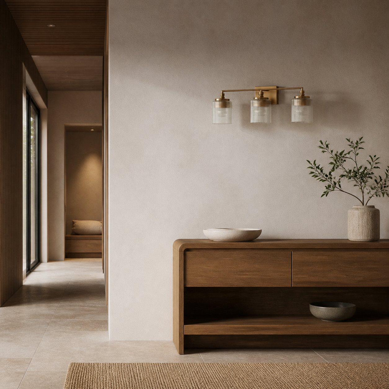 Lirra 3-Light Vanity Light Dimmable Glass Metal - Modern Design for Bathroom and Bedroom