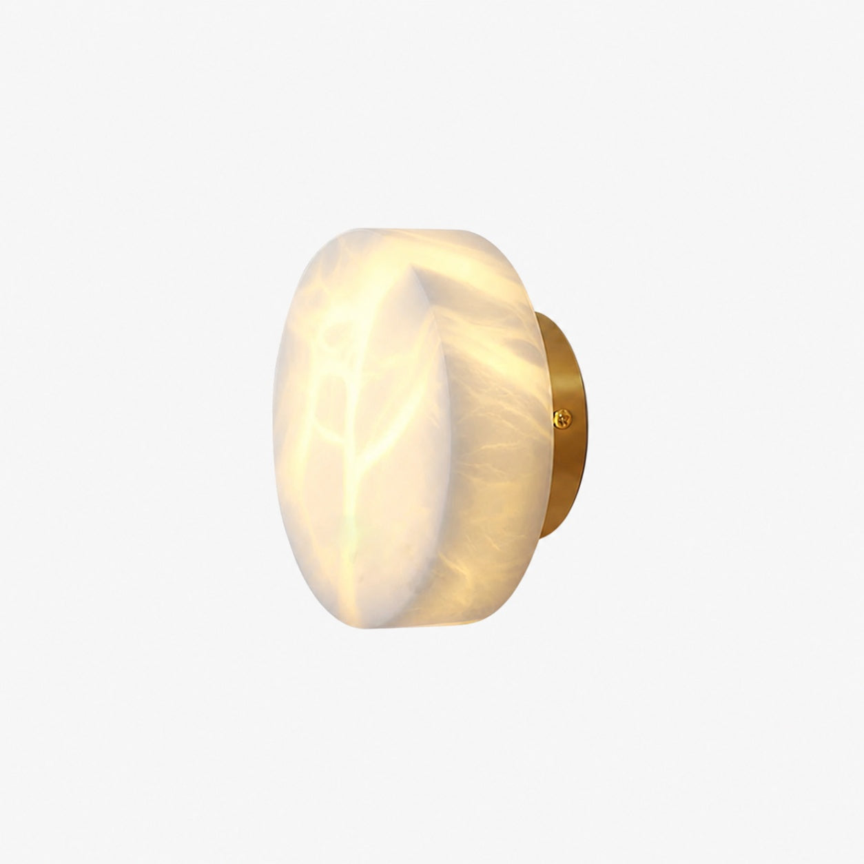 Cylindrical Alabaster Wall Lamp