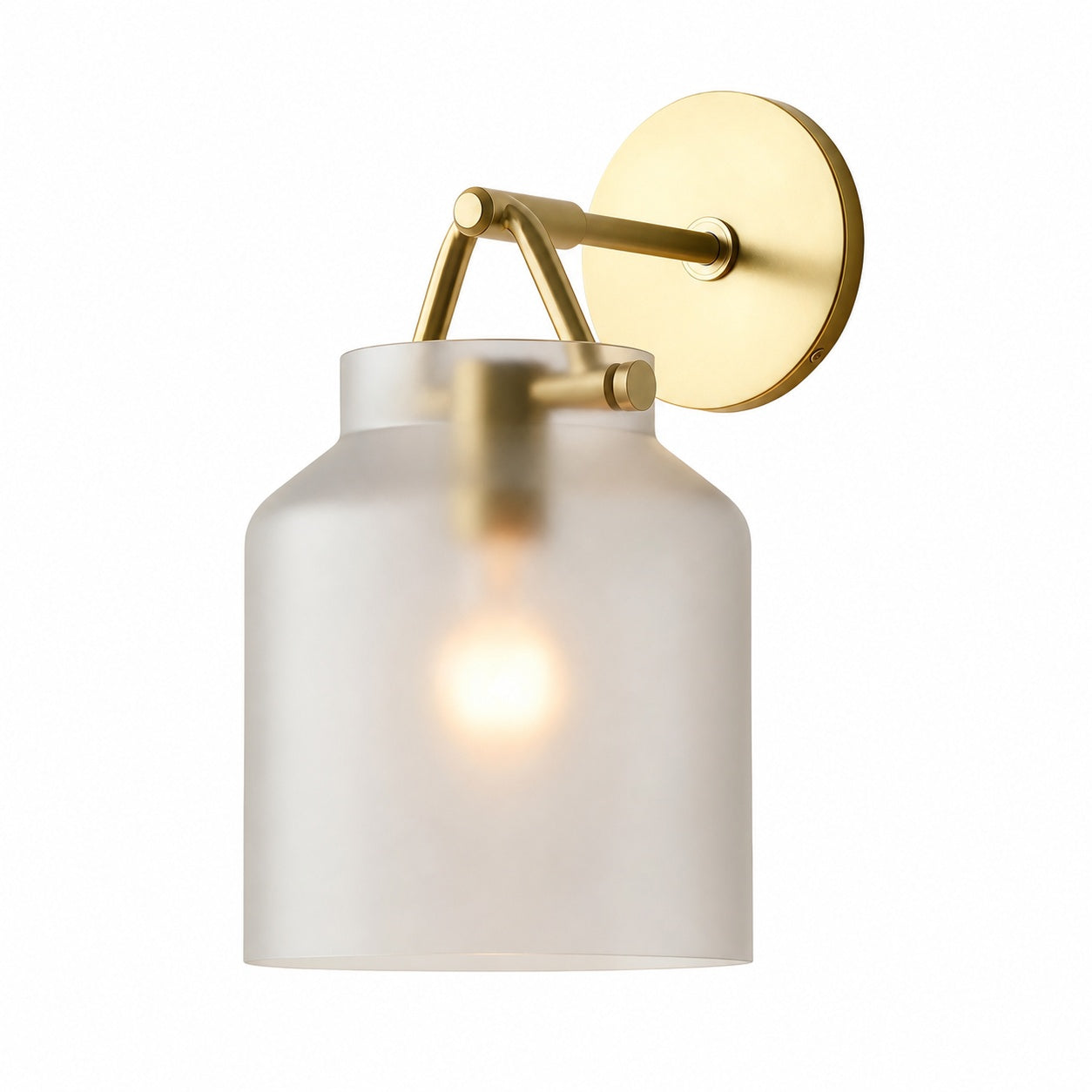 Hanton Moderne, minimalistische Wandleuchte aus Messing und Glas – feuchtigkeitsbeständig für Badezimmer