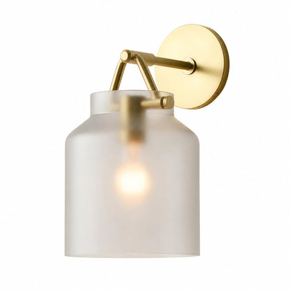 Hanton Moderne, minimalistische Wandleuchte aus Messing und Glas – feuchtigkeitsbeständig für Badezimmer