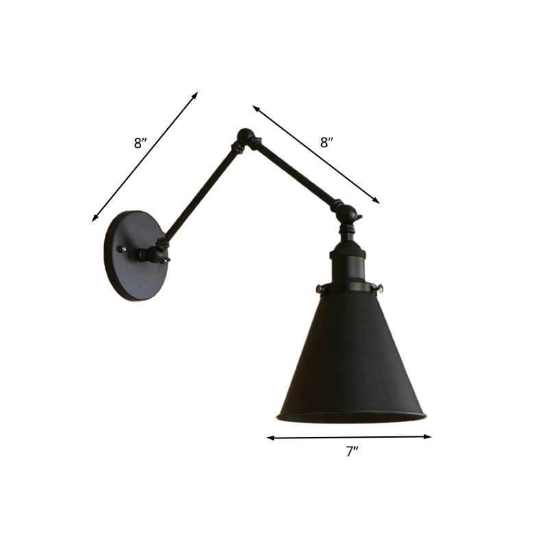 Industrial Vintage Schwenkbare Wandleuchte mit gelenkarm
