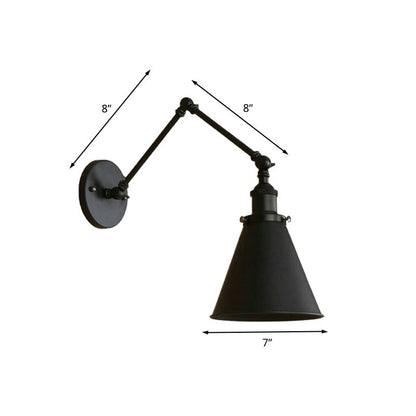 Industrial Vintage Schwenkbare Wandleuchte mit gelenkarm
