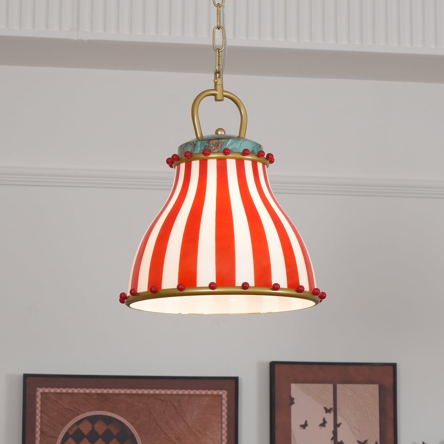 Dekoration Retro Glas Zirkus Pendelleuchte