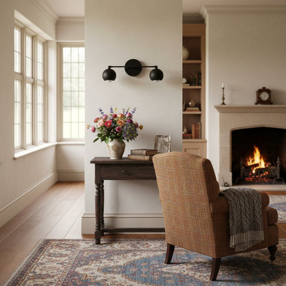 Metio Kuppel-Dekoratives Schminklicht – Klassische Badezimmer-Wandlampe mit Kugelschirm