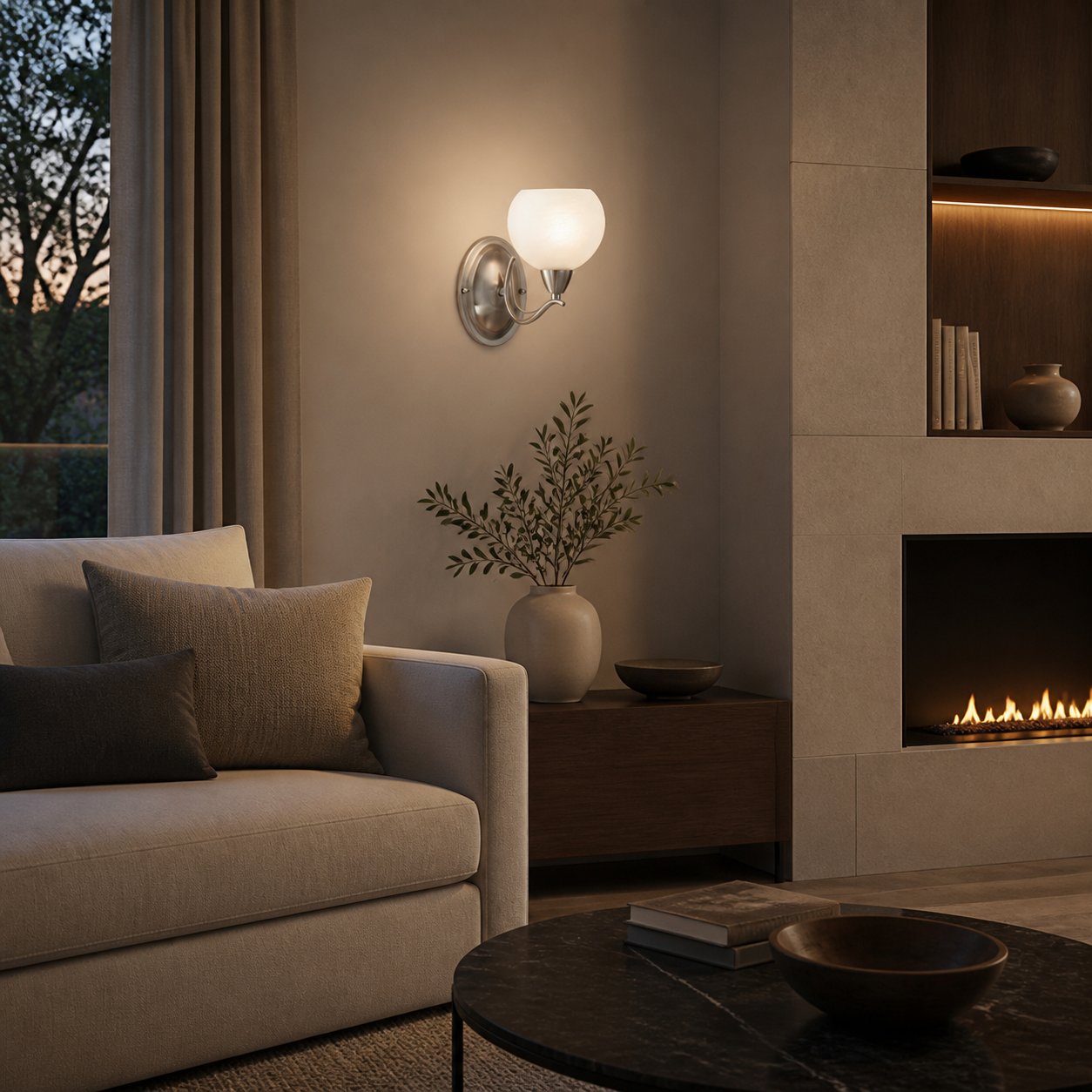 Armicora Modern Curved Wall Light – Elegant Decorative Fixture for Living Rooms & Bedrooms