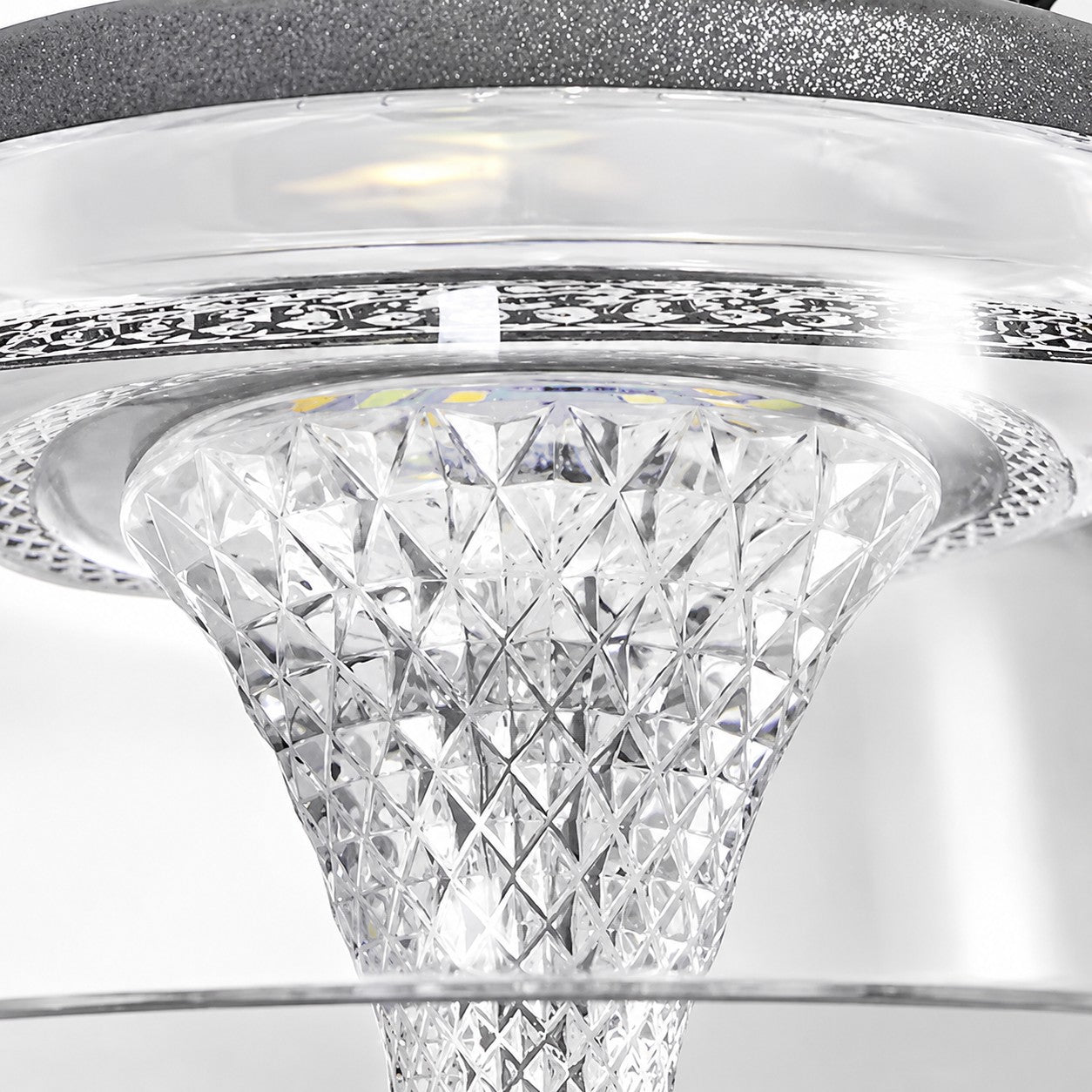Clear Solar Garden Lantern with Black Frame