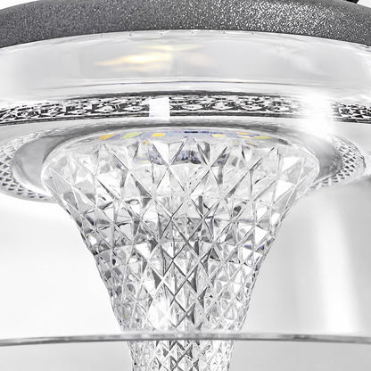 Clear Solar Garden Lantern with Black Frame
