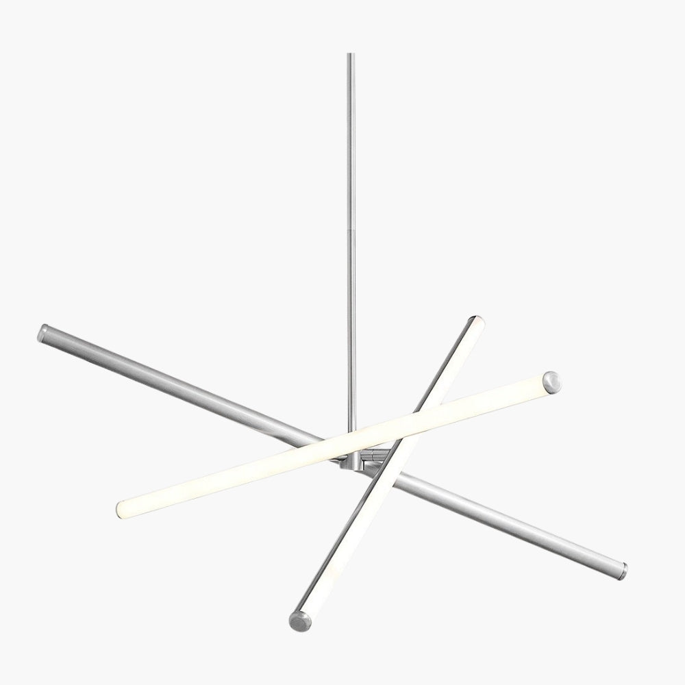 Voro Adjustable Light Rods Semi-Flush Ceiling Light – Modern LED Chandelier for Living Rooms or Bedrooms