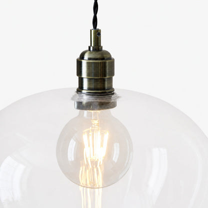 Clarione Height-Adjustable Glass Pendant Light - Classic Art Deco Light