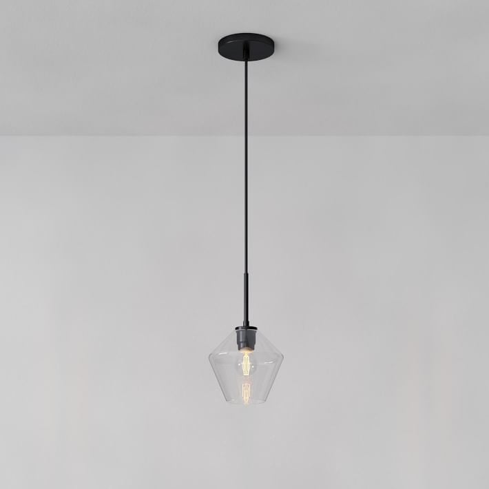 Merin Transparent Glass Sculpture Geometric Chandelier