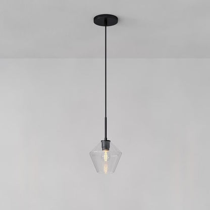Merin Transparent Glass Sculpture Geometric Chandelier