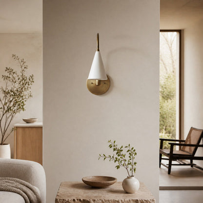 Curva Metall-Wandleuchte im Vintage-Stil – eleganter kegelförmiger Lampenschirm für Schlafzimmer
