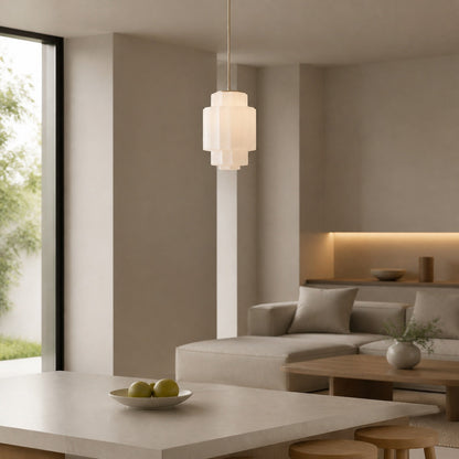 Vexrona Glas-Pendelleuchte – Elegante, verstellbare Metall-Aufhängestange für Wohnzimmer und Bar