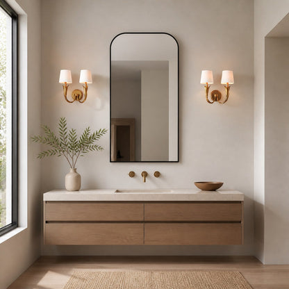 Duova Wandleuchte – Gebogenes, schilfartiges Metallarmdesign für Schlafzimmer, Wohnzimmer oder Badezimmer