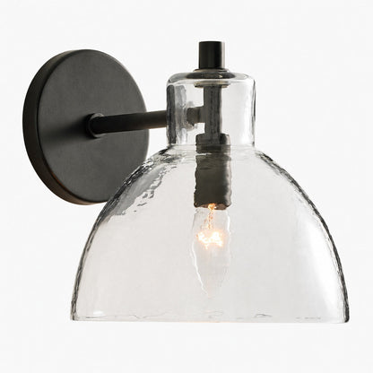 Glavira Doppel-Wandleuchte aus recyceltem Glas – Wandbeleuchtung aus Messing für den Innenbereich
