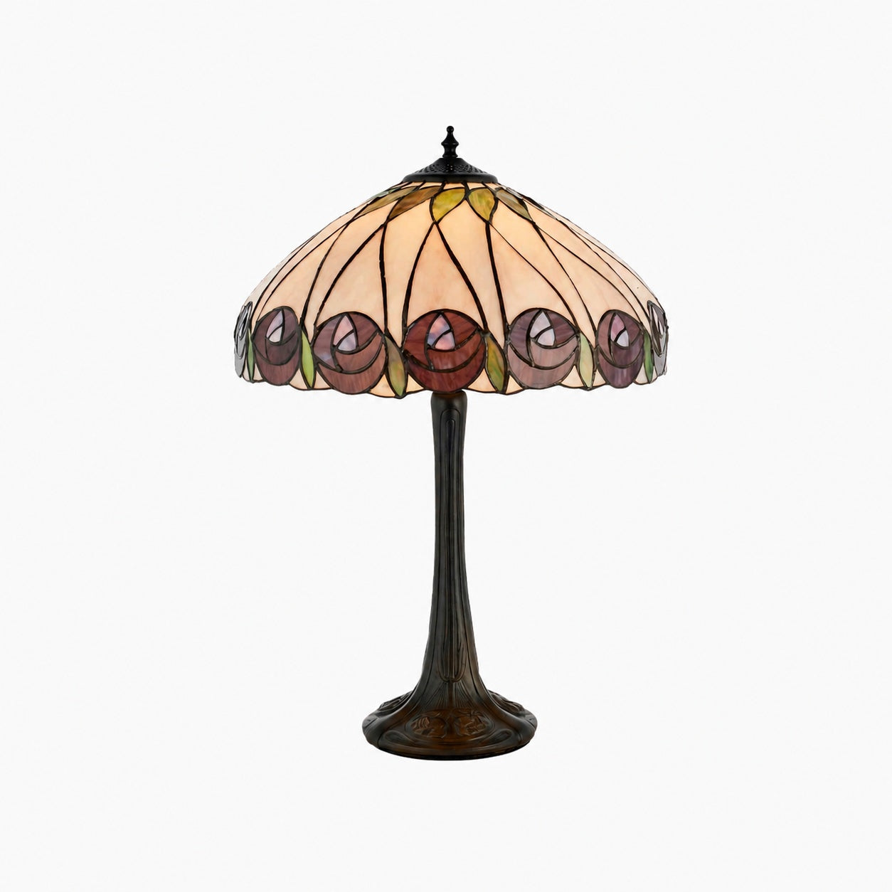 TF Hutchinson Art-Glass Tiffany Style Table Lamp – Handcrafted Design for Home and Office