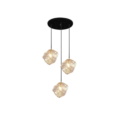 Modern Irregular Ice Cube Glass Pendant Light