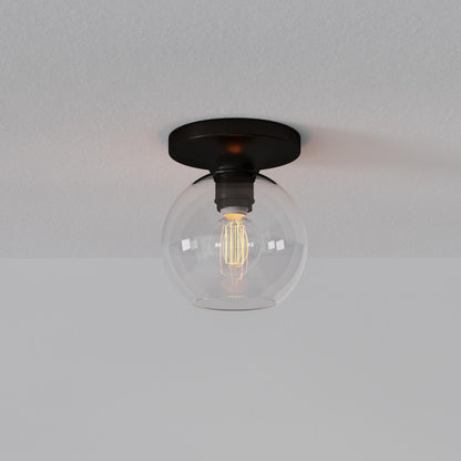 Selvion Modern Globe Pendant Light - Damp-Rated Bathroom Lighting - Luxe Glass Shade