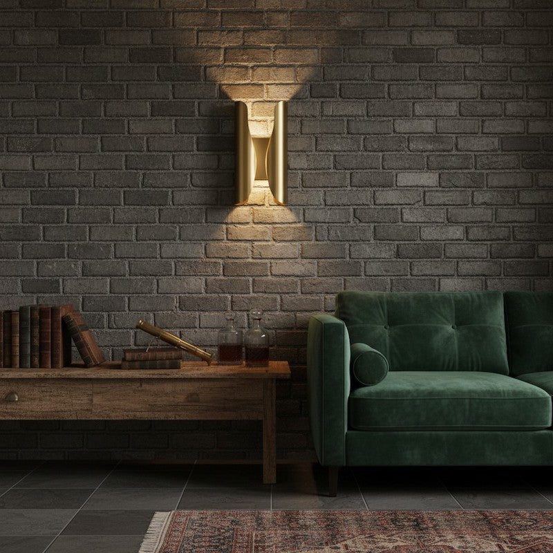 Auregon Artistic Sculptural Wall Sconce – Abstract Coiled Metal Wall Light for Hallway or Living Room