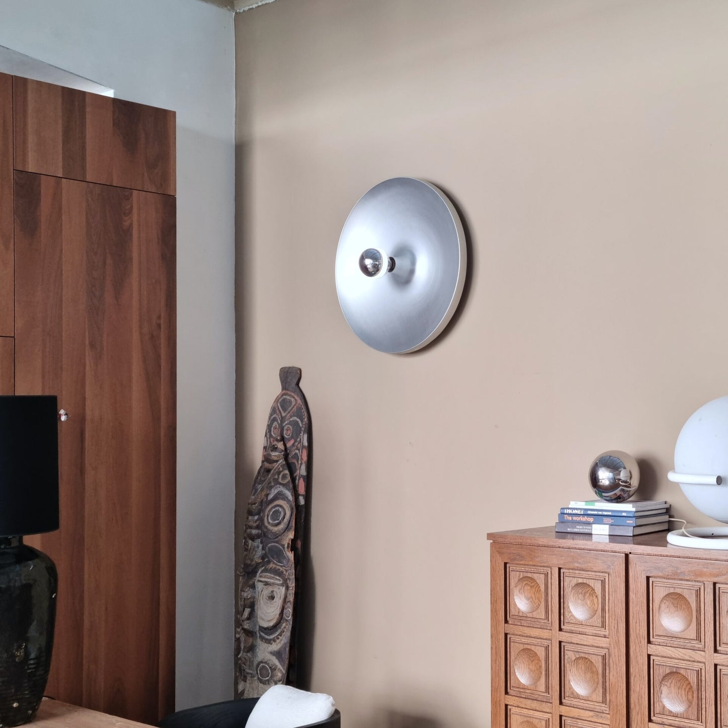 Mid Century Space Age Scheiben Wandleuchte