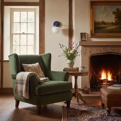 Opalume Glass Vanity Light – Vintage-Inspired Design – Perfect for Bathroom & Powder Room