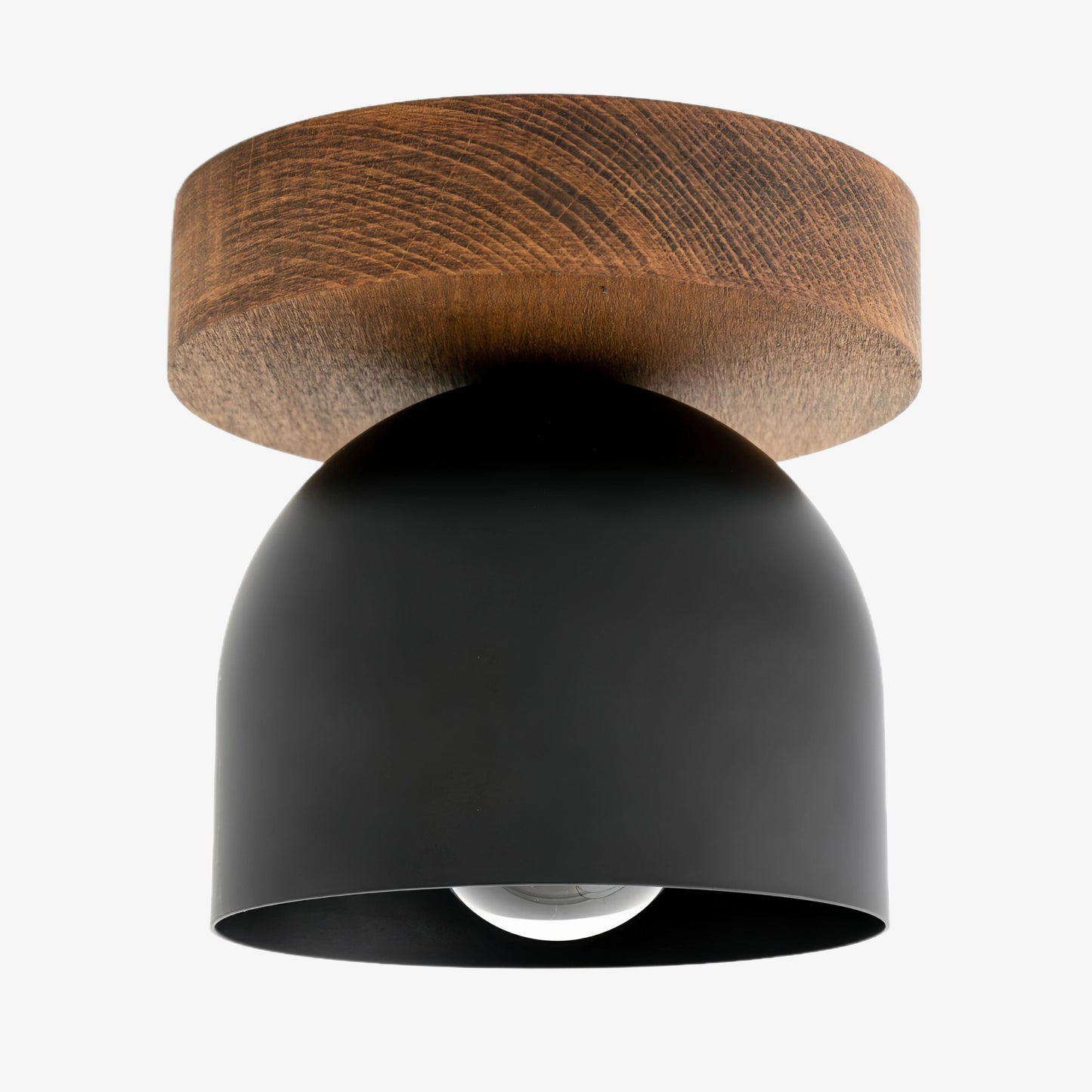 Metio Dome Ceiling Light Minimalist Wood Design for Bedrooms & Hallways