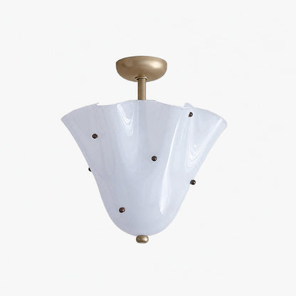 Bellina Decorative Glass Ceiling Light - Modern Sculptural Flush Mount