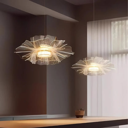 Moderne nordische Acryl Blumen LED Pendelleuchte