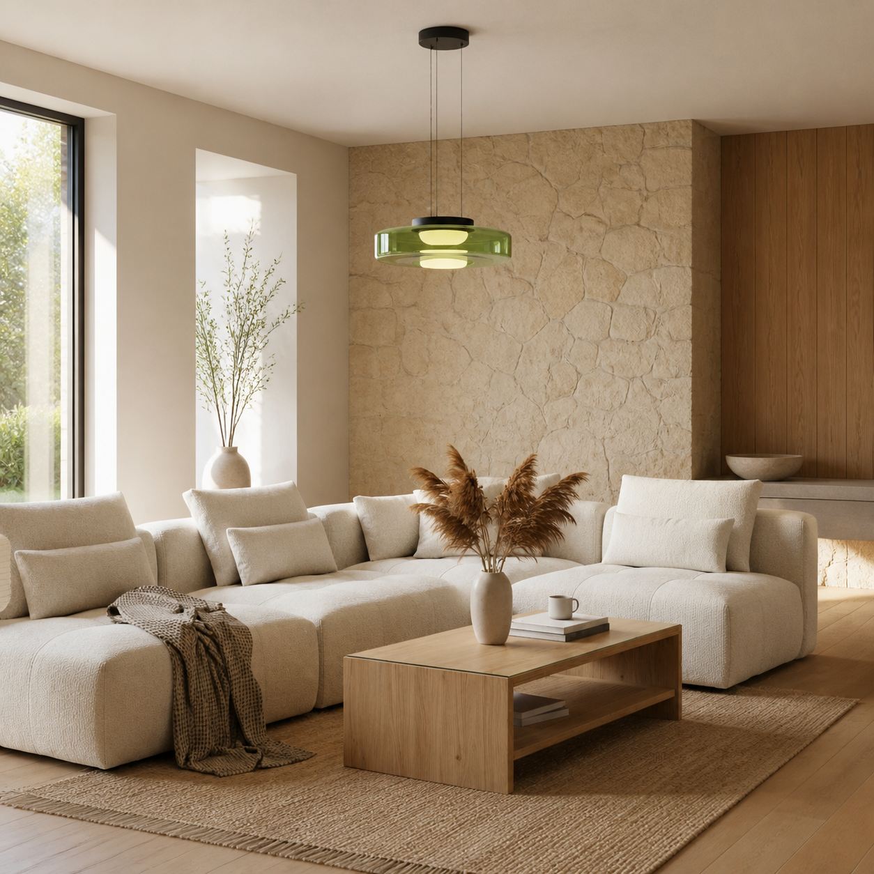 Nora Contemporary Multi-Layer Glass Pendant Lamp - Adjustable Hanging Light for Living Room or Kitchen Island