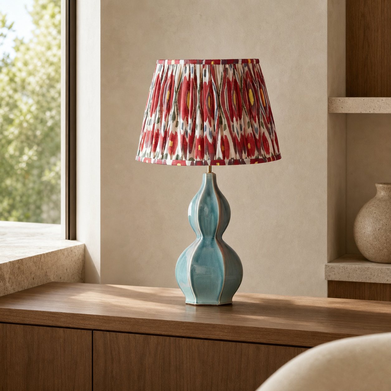 Thalune Table Lamp in Seaweed Ceramic – Sculptural Coastal Glow for Bedrooms and Living Rooms